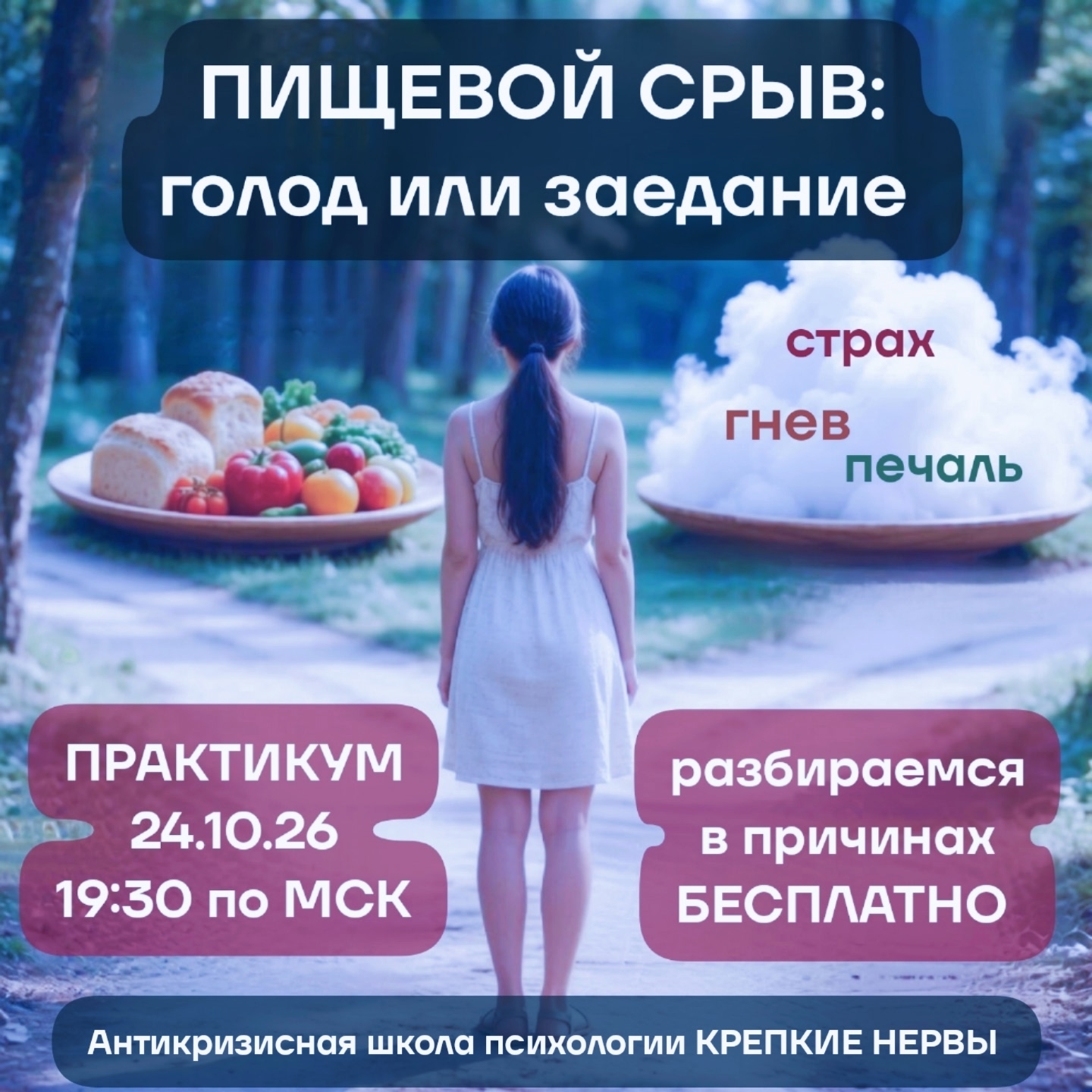 🌿 Продолжается набор на практикум «Пищевой срыв: голод или заедание.
